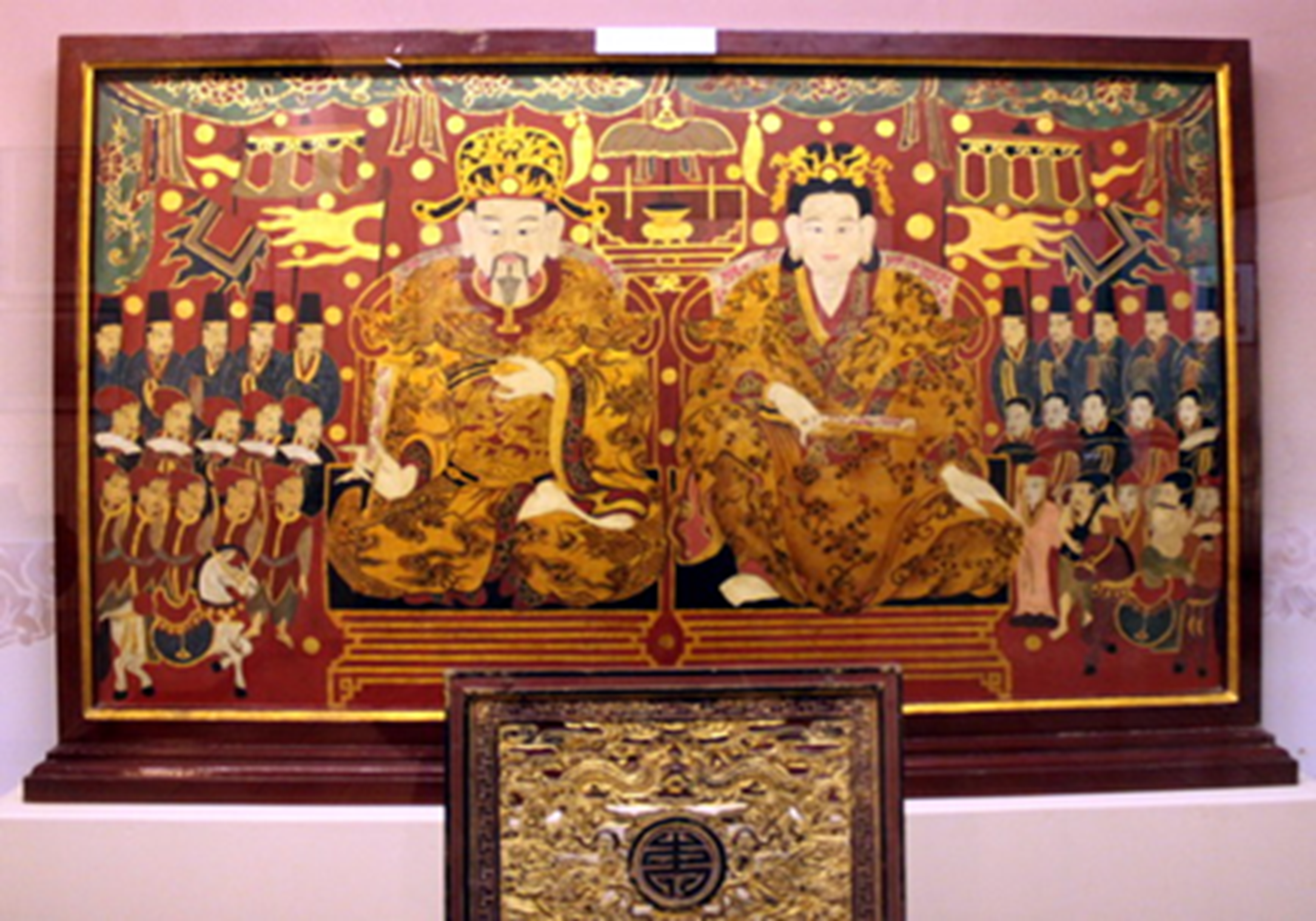 Tranh Lý Nam Đế và Hoàng hậu Đỗ Thị Khương ở Bảo tàng Thái Bình (Ảnh: bahviet18.com)