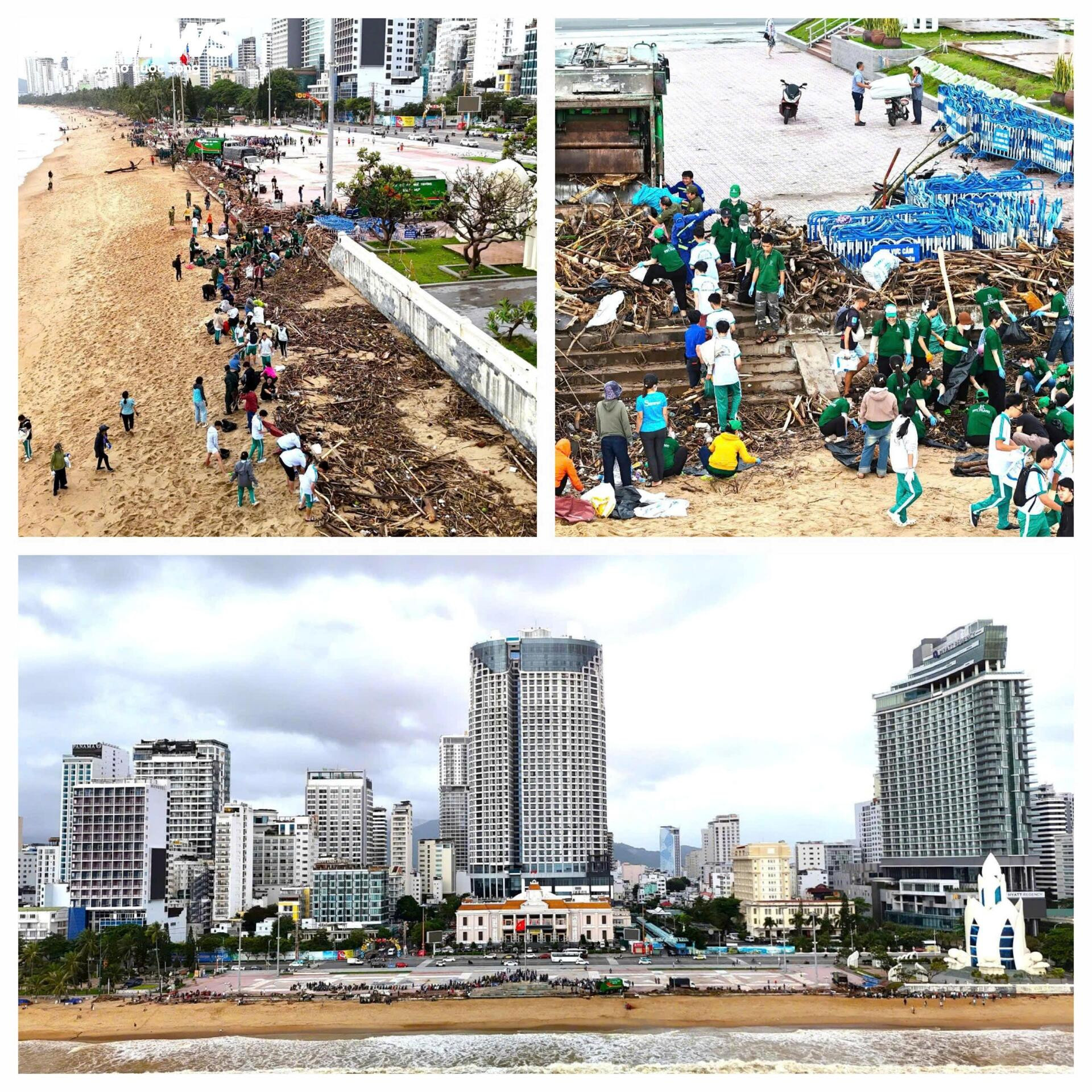 Du khách nước ngoài cùng người dân dọn rác trên biển Nha Trang sau lũ lịch sử - 22