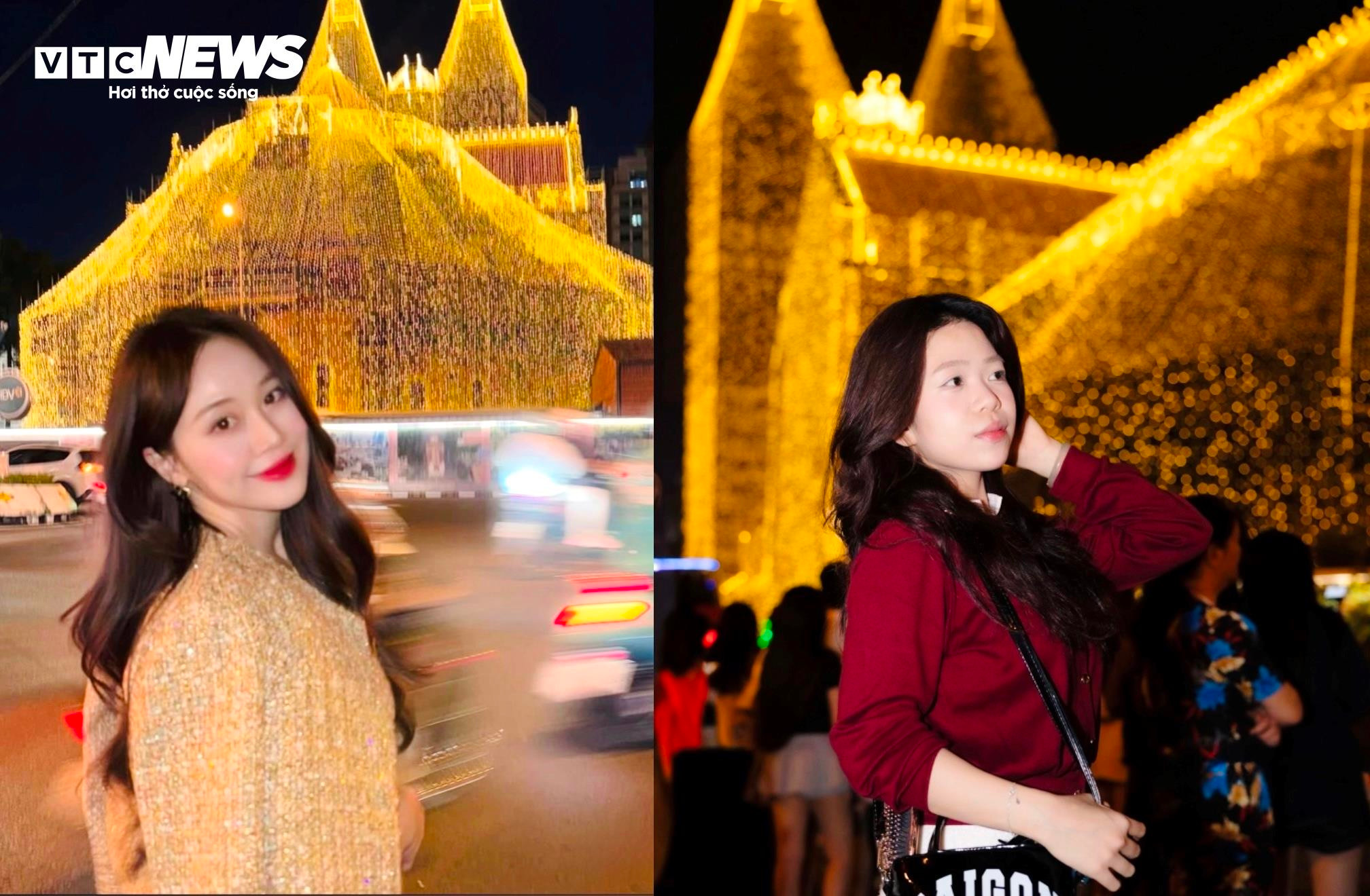 Nhà thờ ở TP.HCM lên đèn rực rỡ đón Giáng sinh, người dân xúng xính check-in - 5