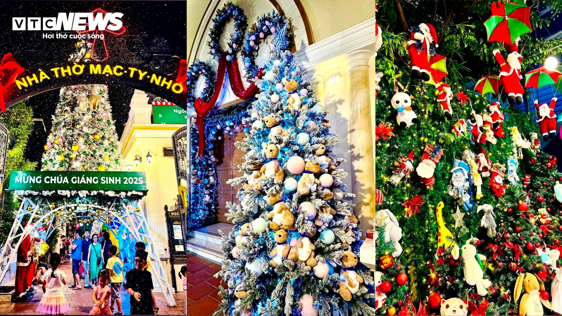 Nhà thờ ở TP.HCM lên đèn rực rỡ đón Giáng sinh, người dân xúng xính check-in - 14