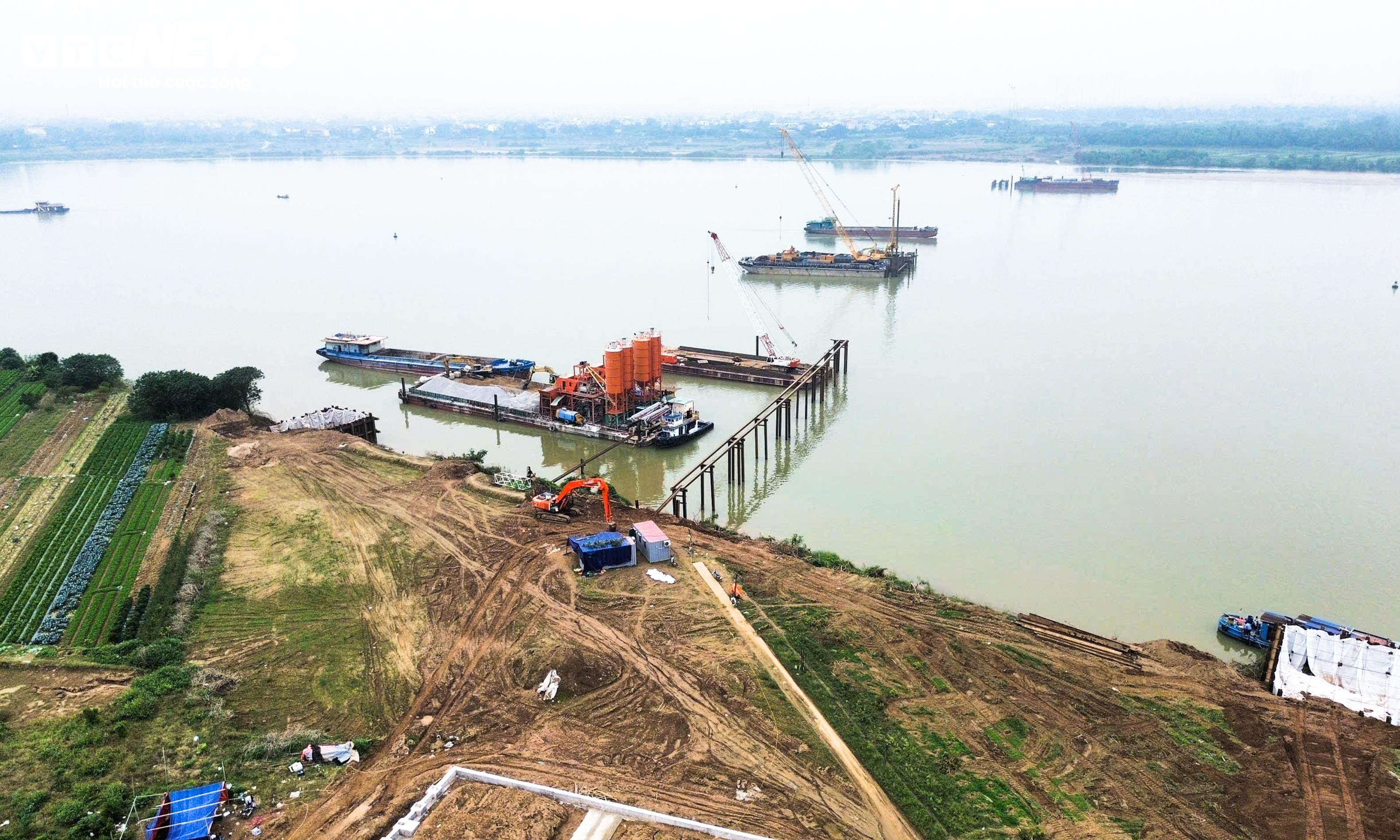 Hình hài cầu gần 12.000 tỷ đồng bắc qua sông Hồng, nối Hà Nội - Hưng Yên - 1