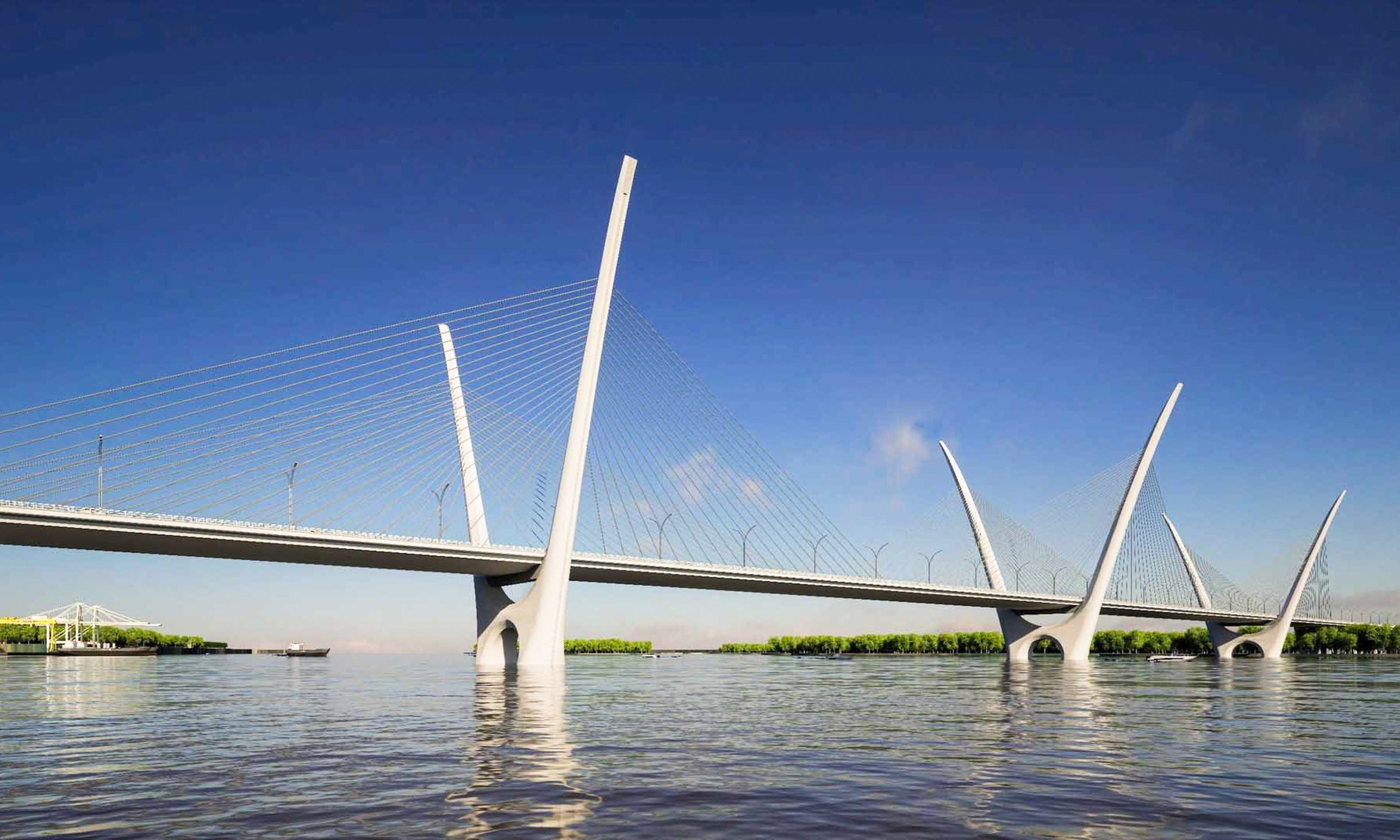 Cận cảnh công trường thi công cầu Thượng Cát hơn 7.300 tỷ đồng bắc qua sông Hồng - 3