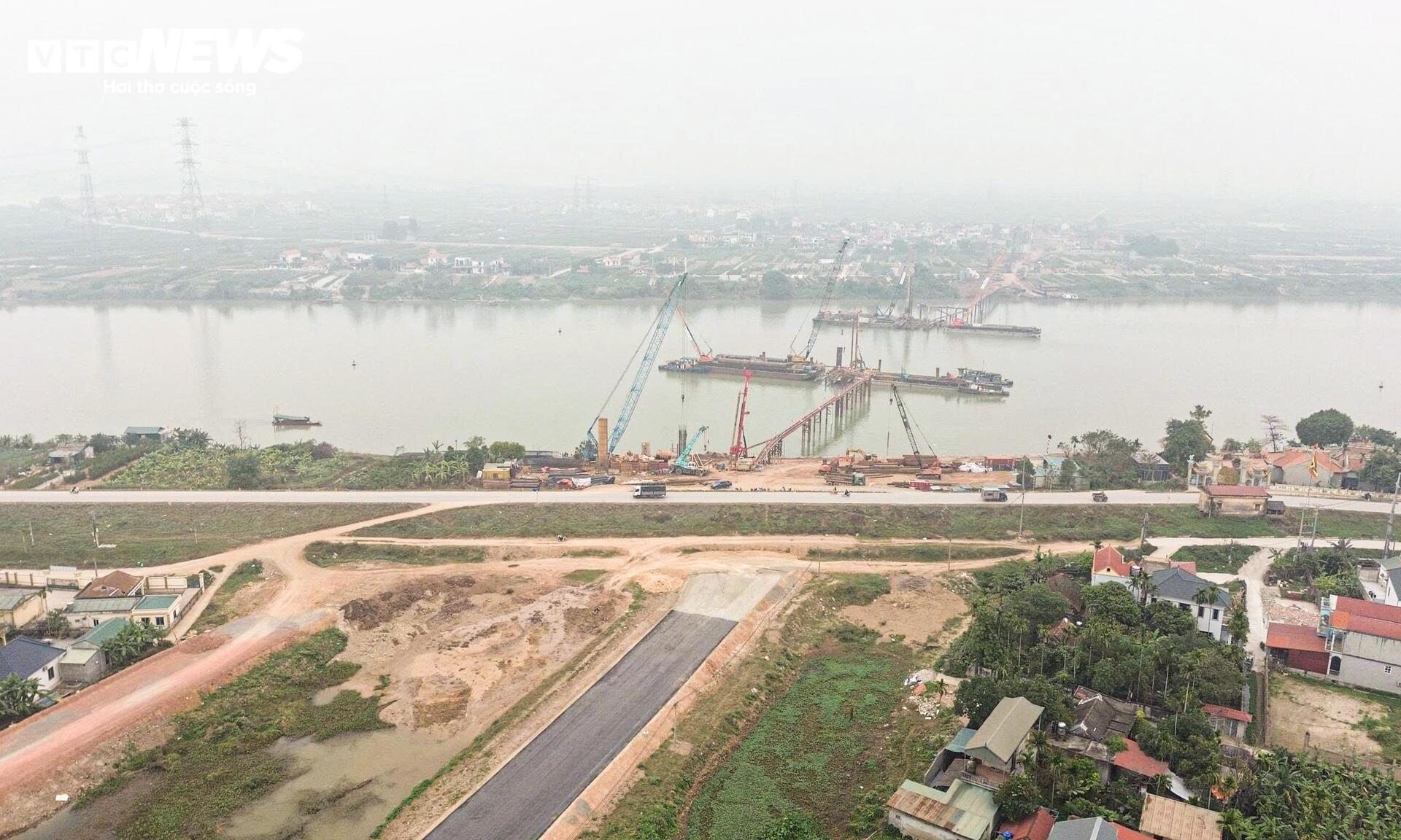 Mục sở thị đại công trường thi công 7 cầu bắc qua sông Hồng - 5