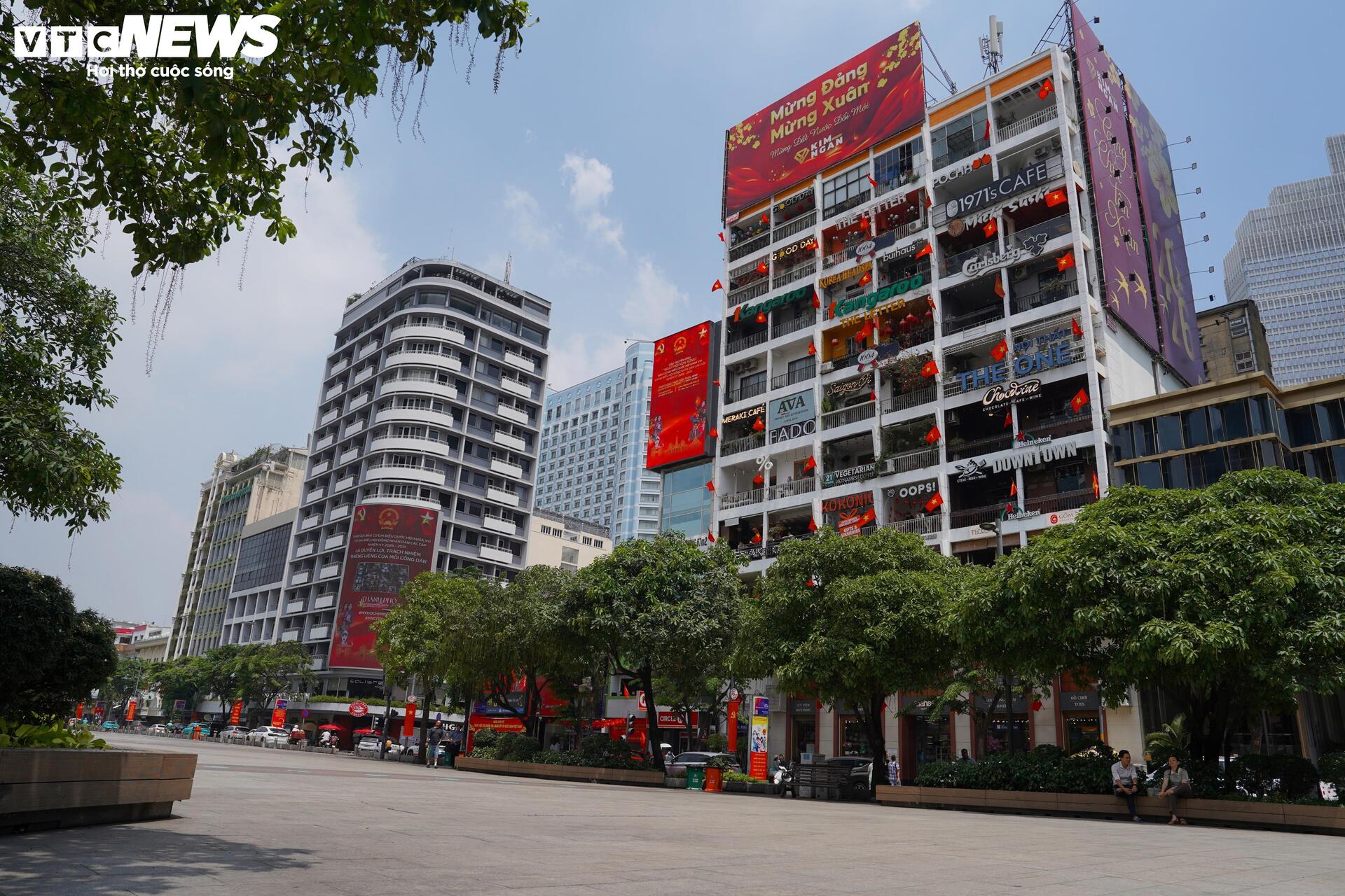 Phố phường TP.HCM rực rỡ cờ hoa hướng về ngày hội non sông - 12