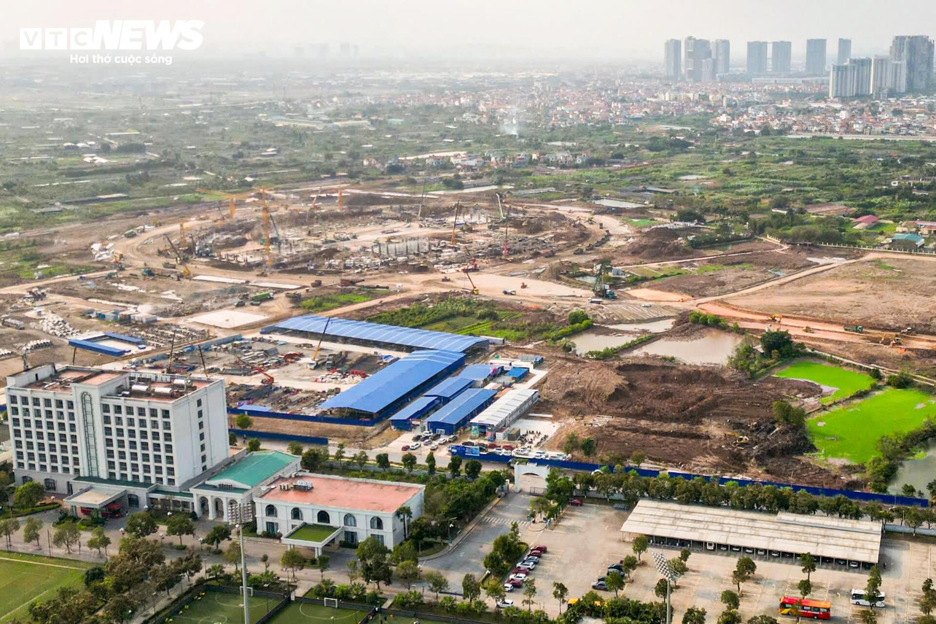 Toàn cảnh công trường sân vận động 60.000 chỗ tại Hưng Yên - 1