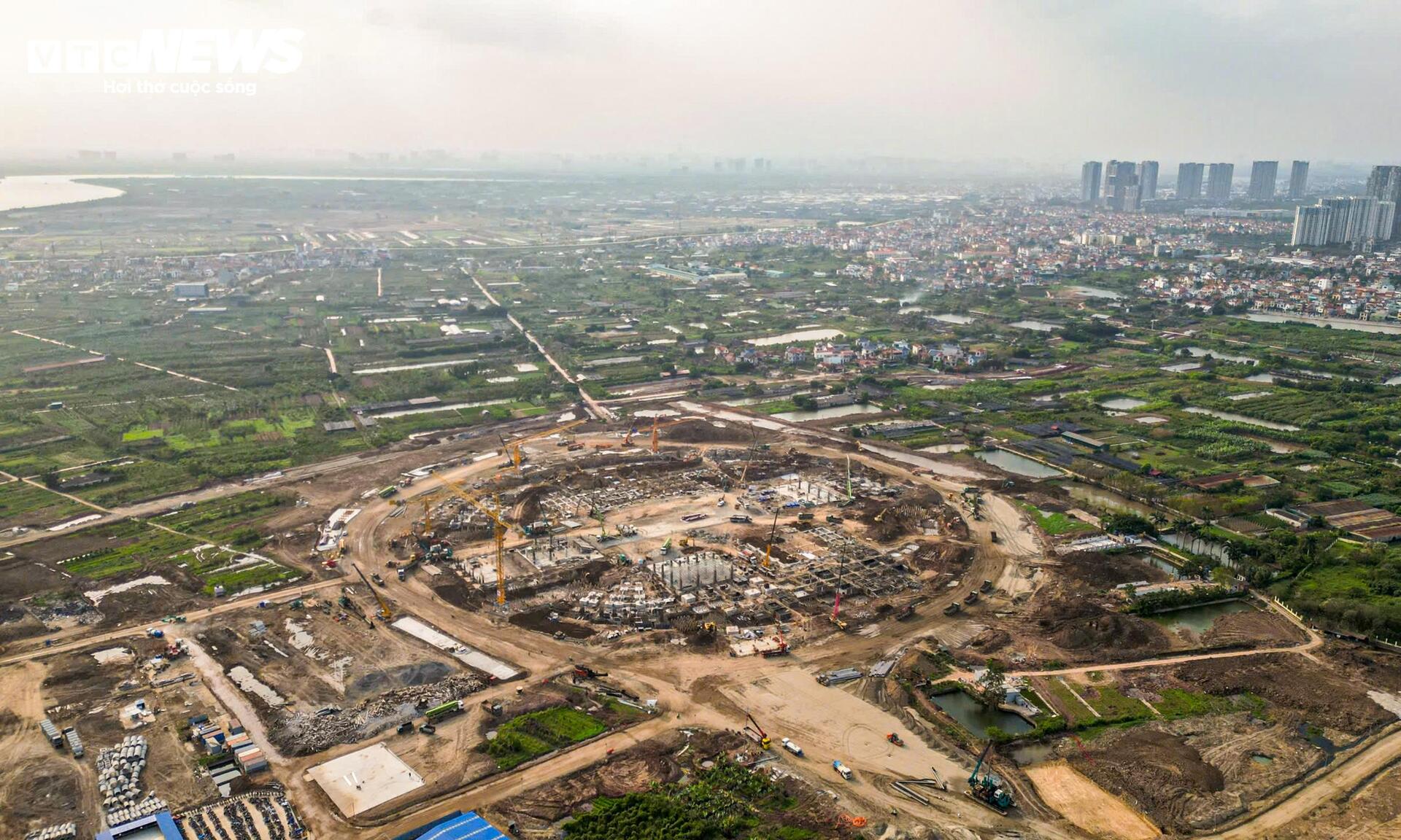 Toàn cảnh công trường sân vận động 60.000 chỗ tại Hưng Yên - 3