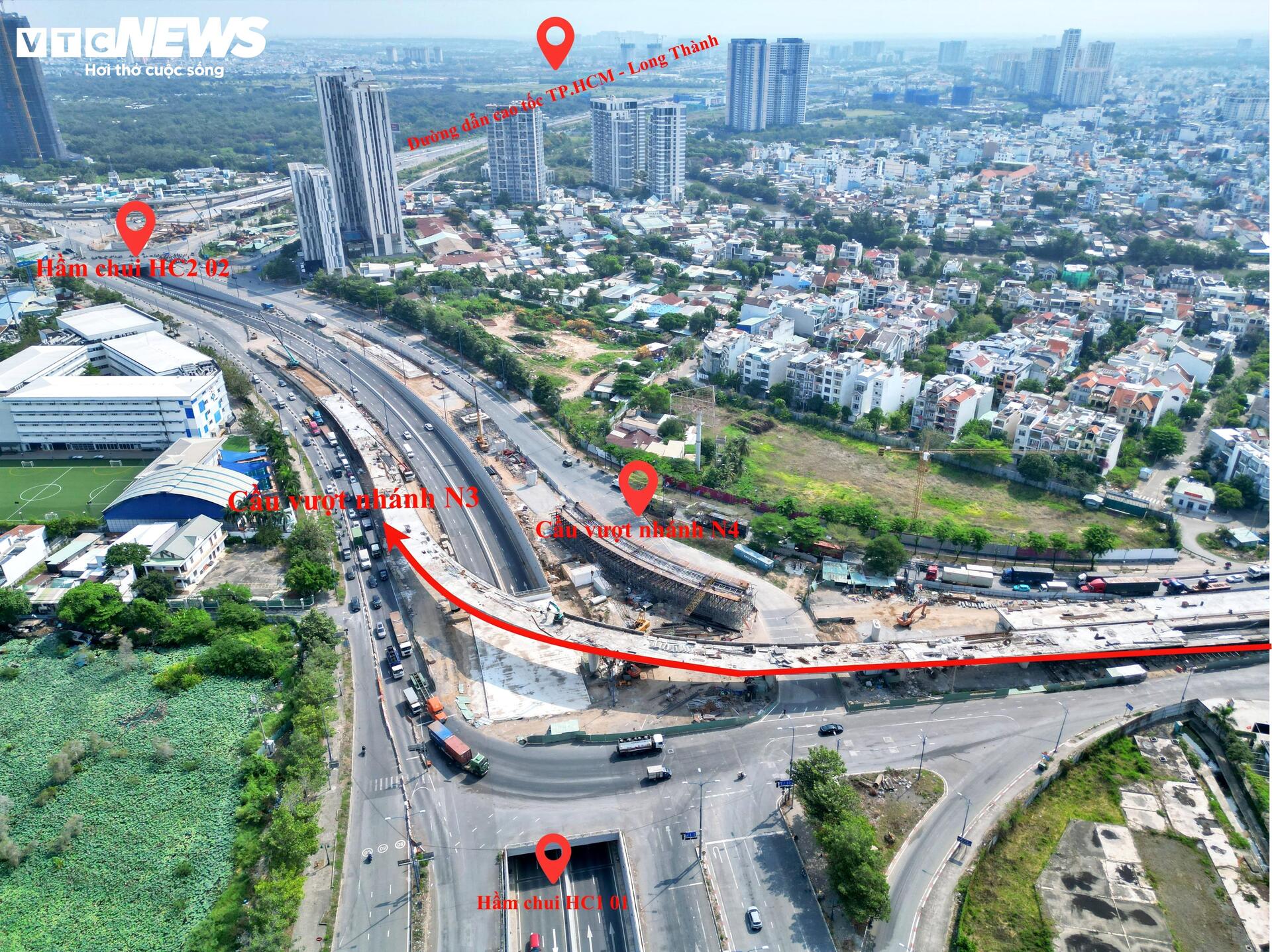 Cận cảnh dự án nút giao hiện đại bậc nhất TP.HCM sau nhiều lần chậm tiến độ - 7