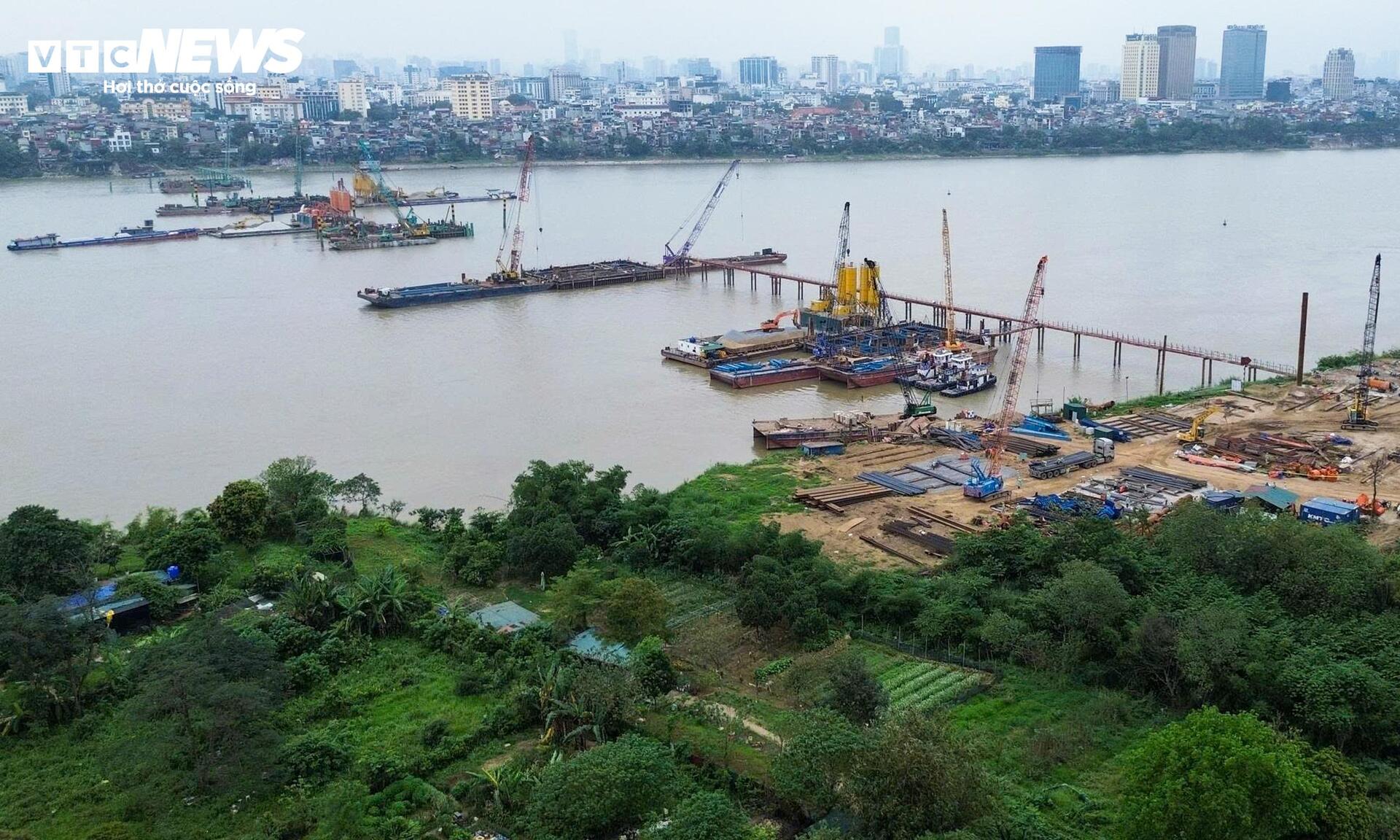Bên trong đại công trường cầu Trần Hưng Đạo gần 16 nghìn tỷ đồng ở Hà Nội - 10