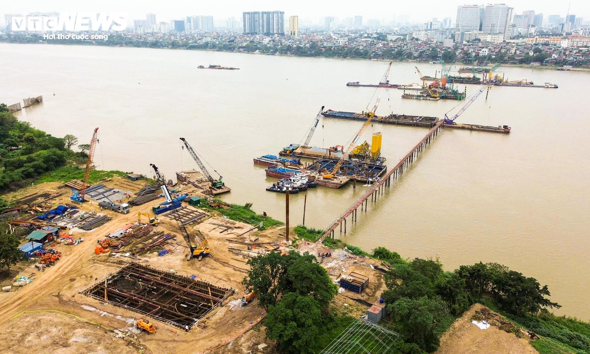 Bên trong đại công trường cầu Trần Hưng Đạo gần 16 nghìn tỷ đồng ở Hà Nội - 1