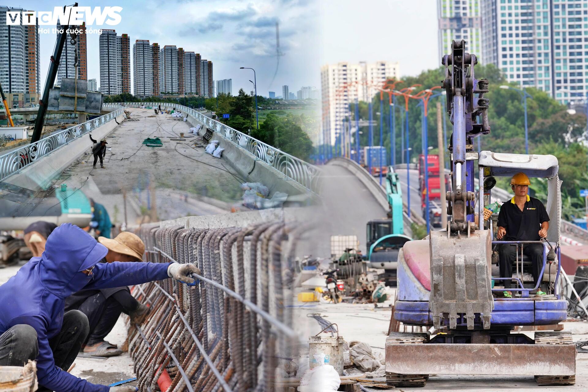 Cầu vượt nút giao 3.400 tỷ đồng ở TP.HCM tăng tốc về đích - 1