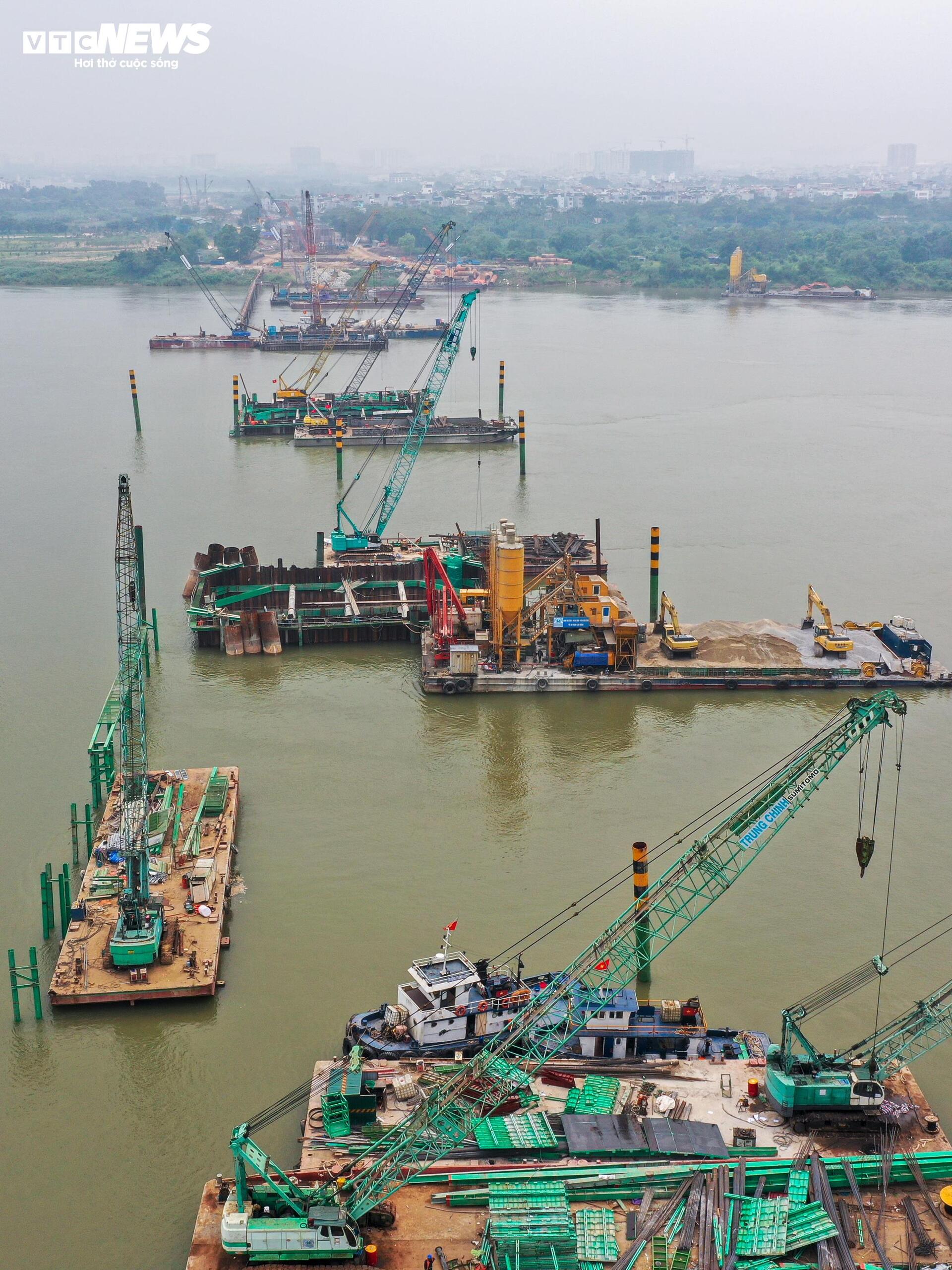 Cầu Trần Hưng Đạo vượt sông Hồng thi công xuyên ngày đêm, tăng tốc về đích 2027 - 4