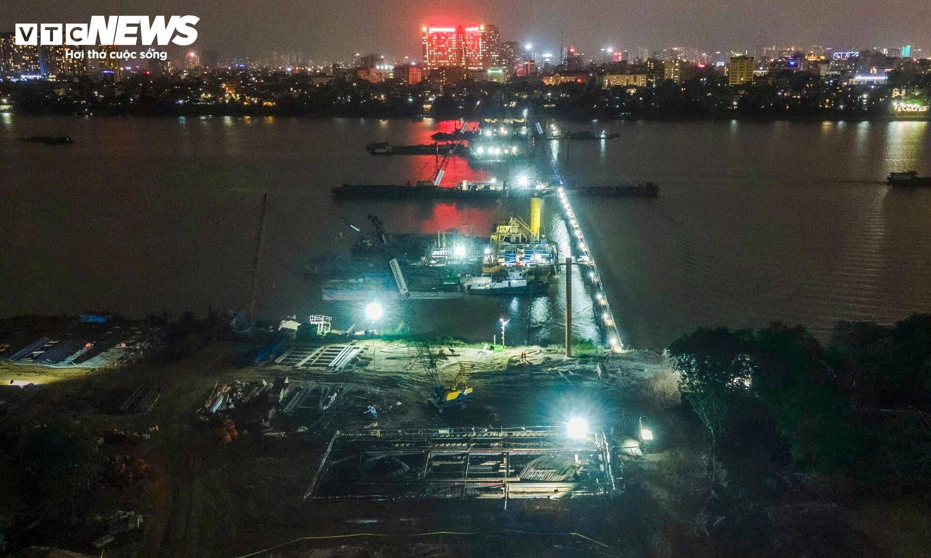 Cầu Trần Hưng Đạo vượt sông Hồng thi công xuyên ngày đêm, tăng tốc về đích 2027 - 9