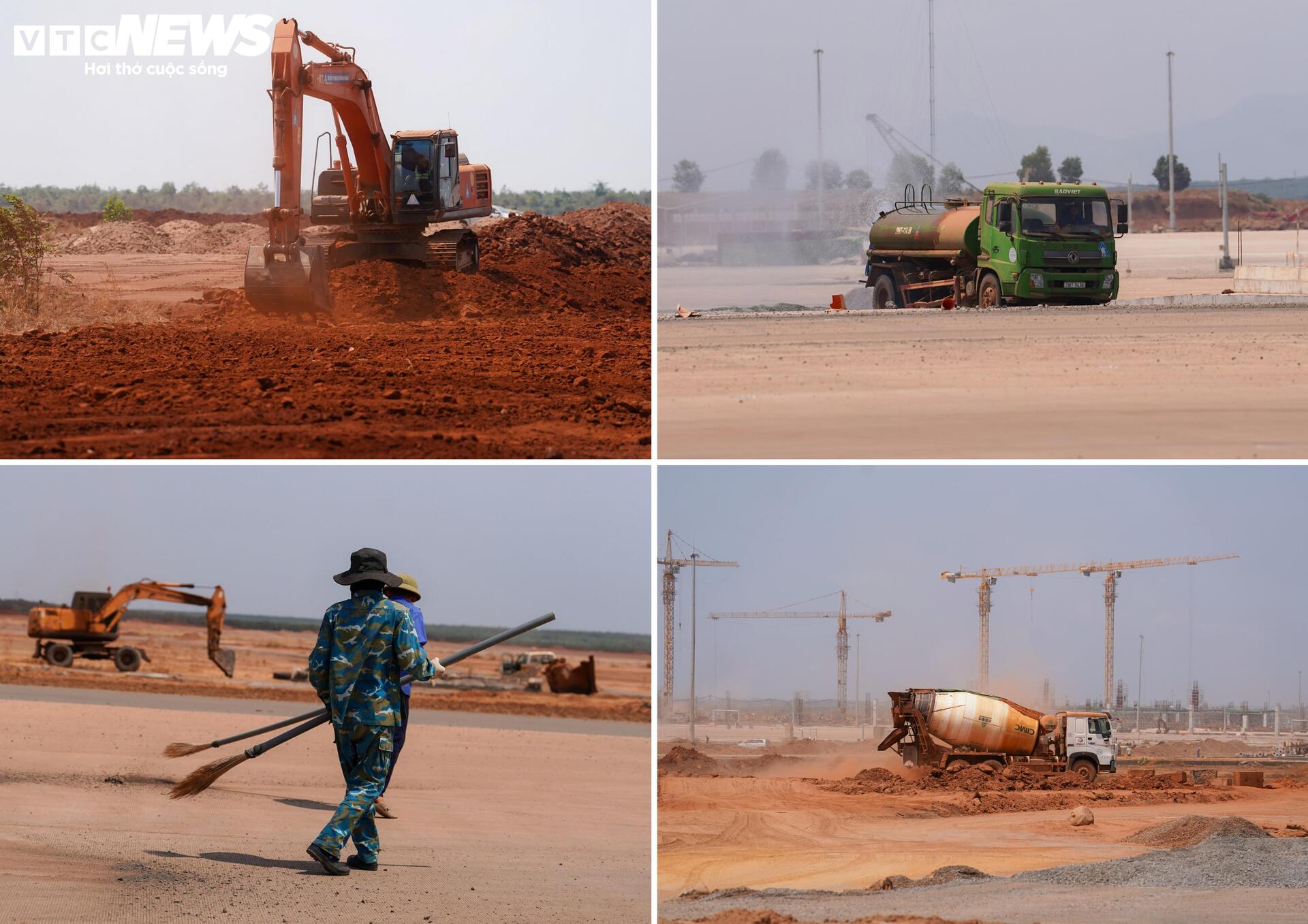 Cận cảnh sân bay Long Thành ngổn ngang, công nhân thưa thớt - 9