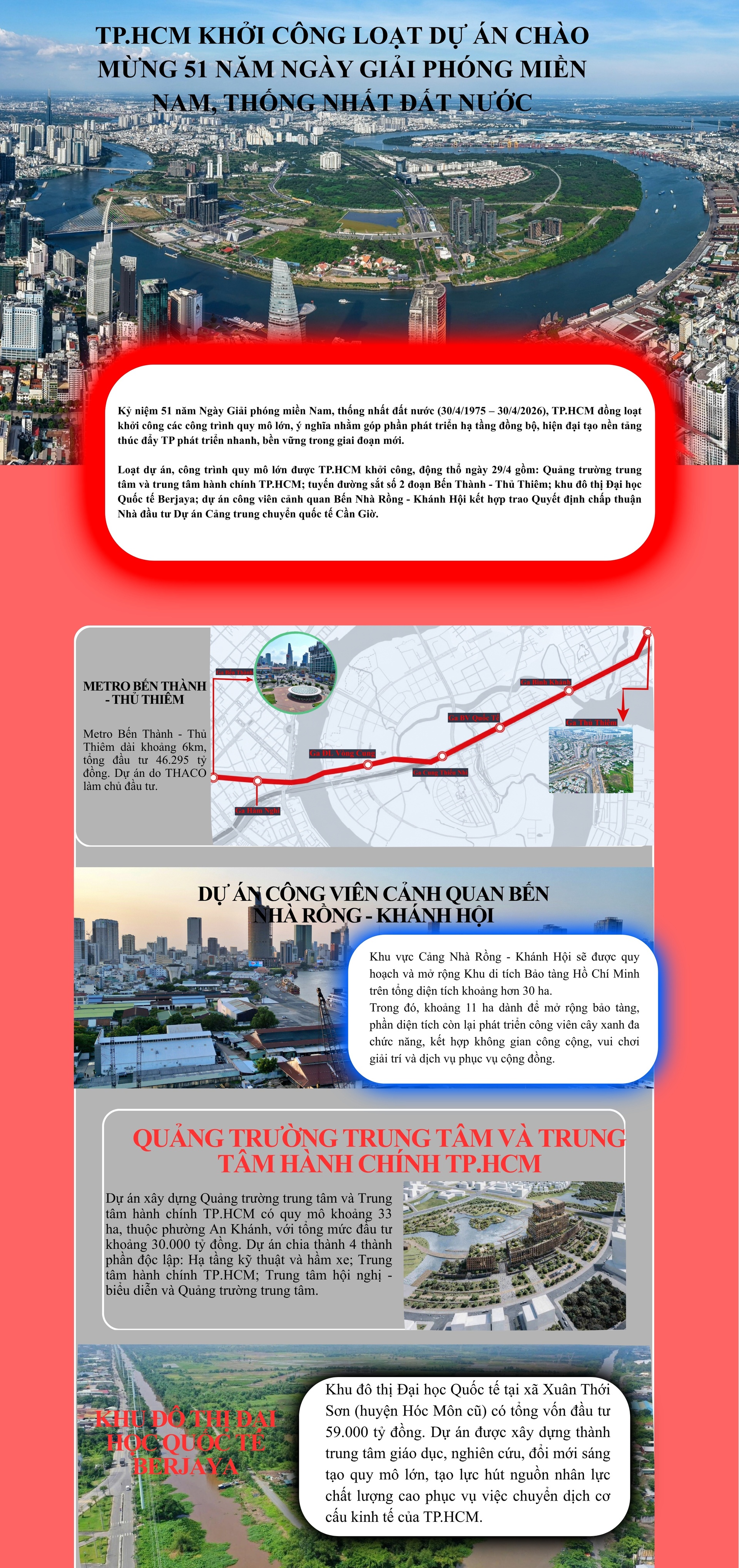 Infographic: Loạt dự án khởi công dịp 30/4 ở TP.HCM - 1