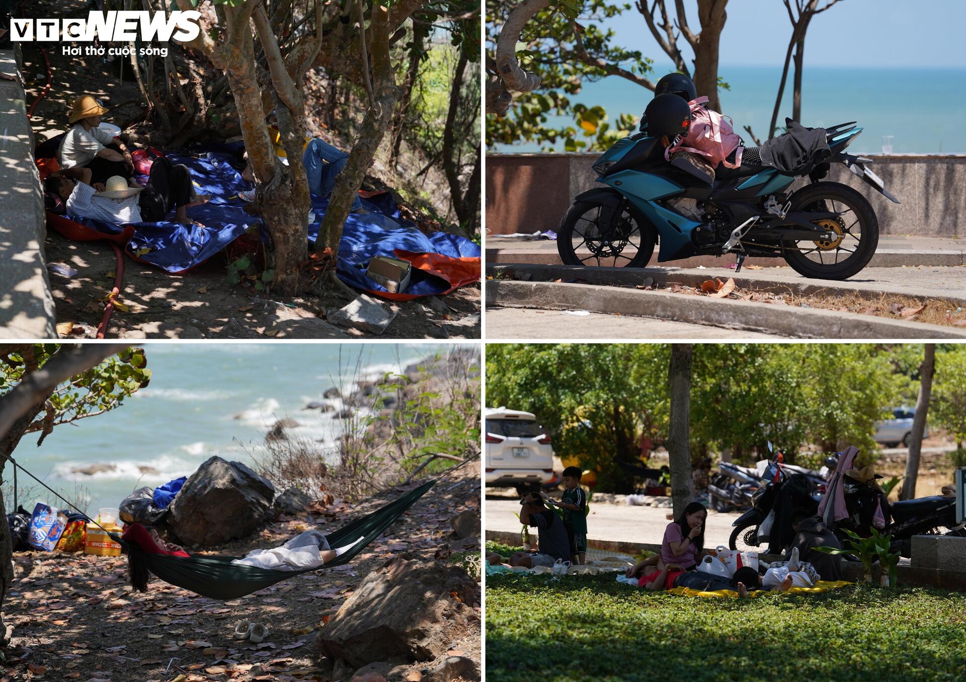 Ngày đầu nghỉ lễ, người dân trải bạt, mắc võng la liệt chờ tắm biển ở TP.HCM - 5