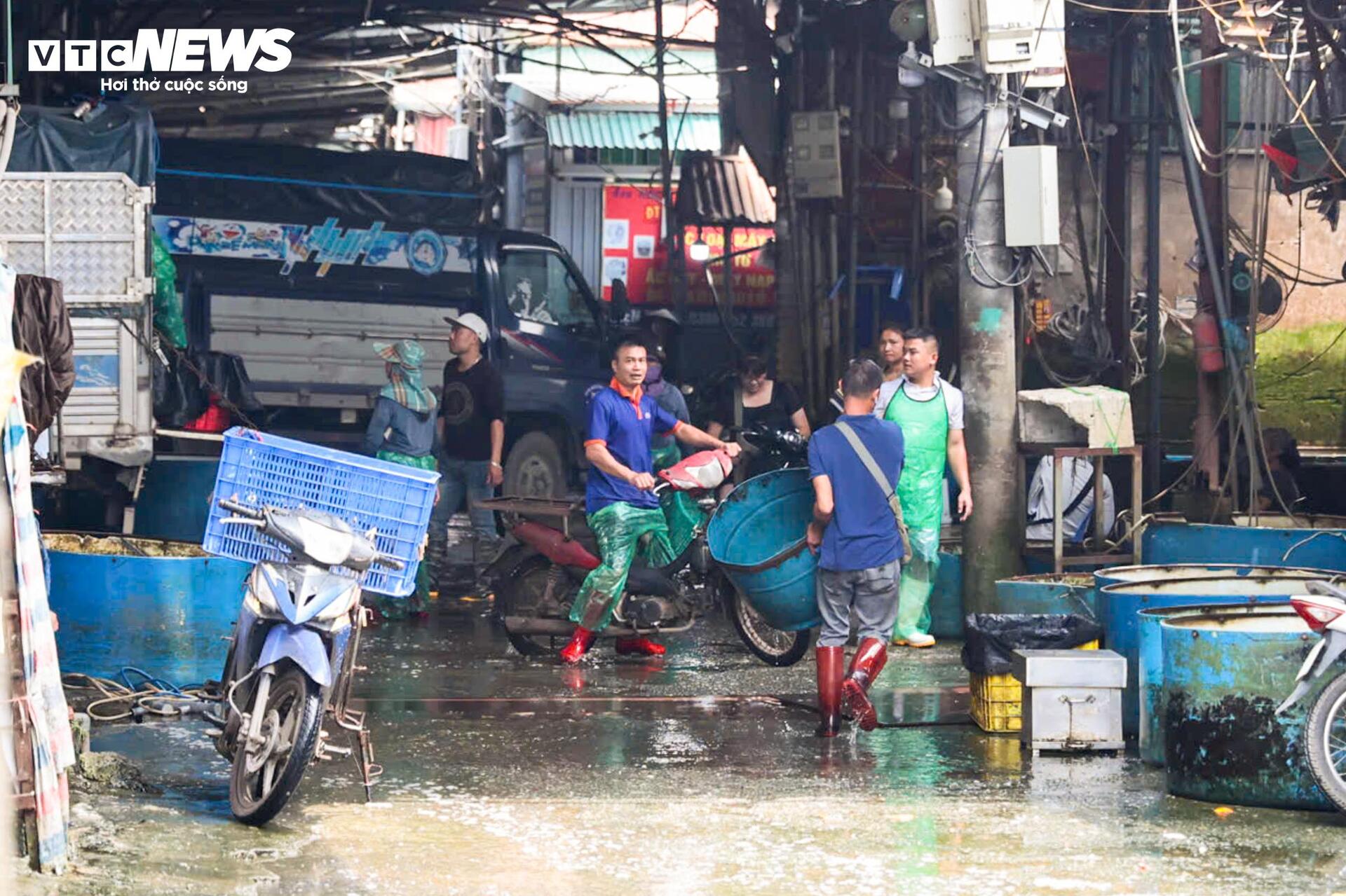Bắt đầu tháo dỡ các hạng mục lấn chiếm quanh chợ cá tự phát lớn nhất Hà Nội - 2