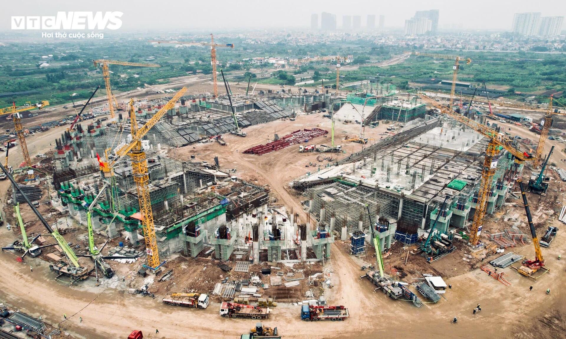 Đại công trường sân vận động 60.000 chỗ sáng đèn xuyên đêm ở Hưng Yên - 12