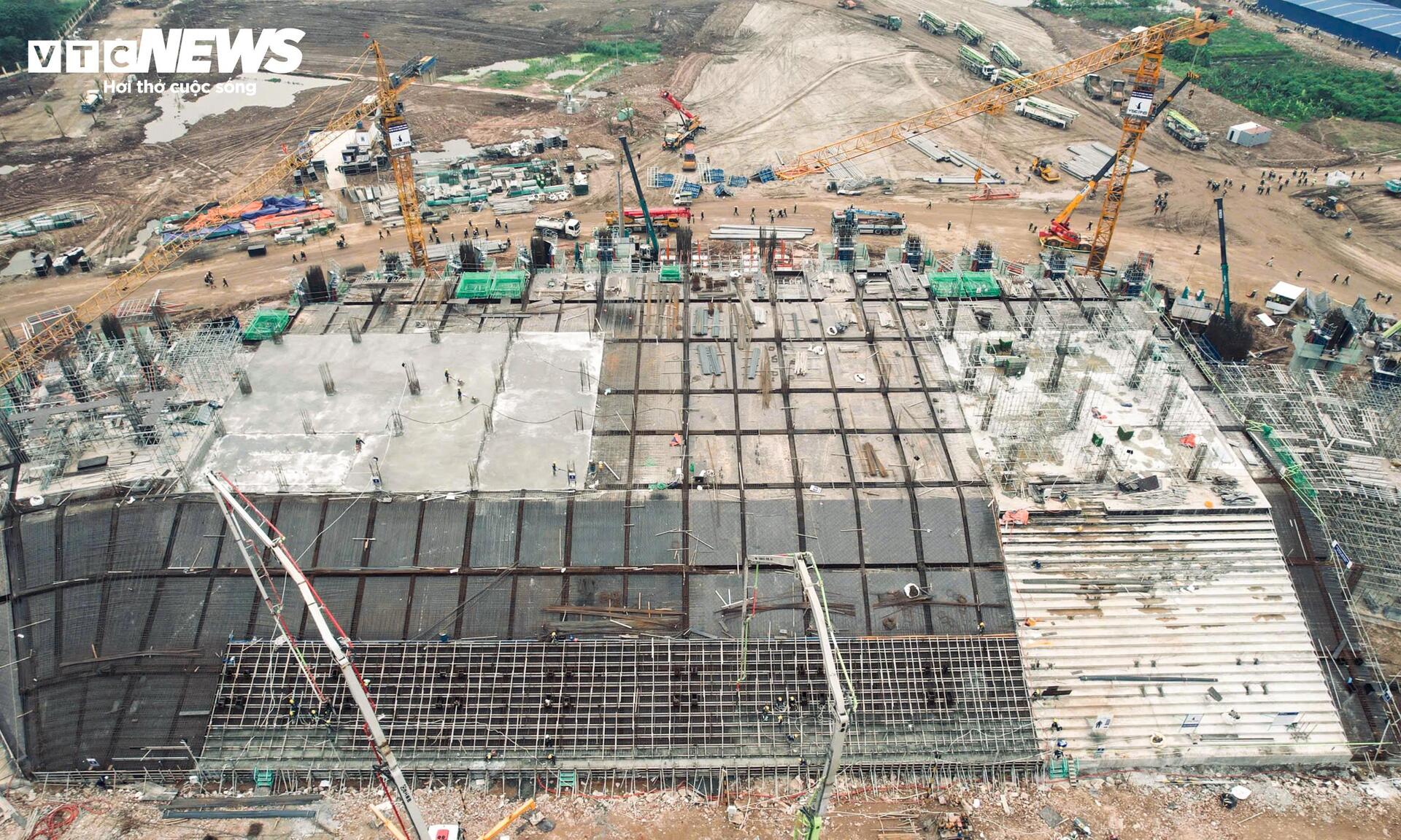 Đại công trường sân vận động 60.000 chỗ sáng đèn xuyên đêm ở Hưng Yên - 11