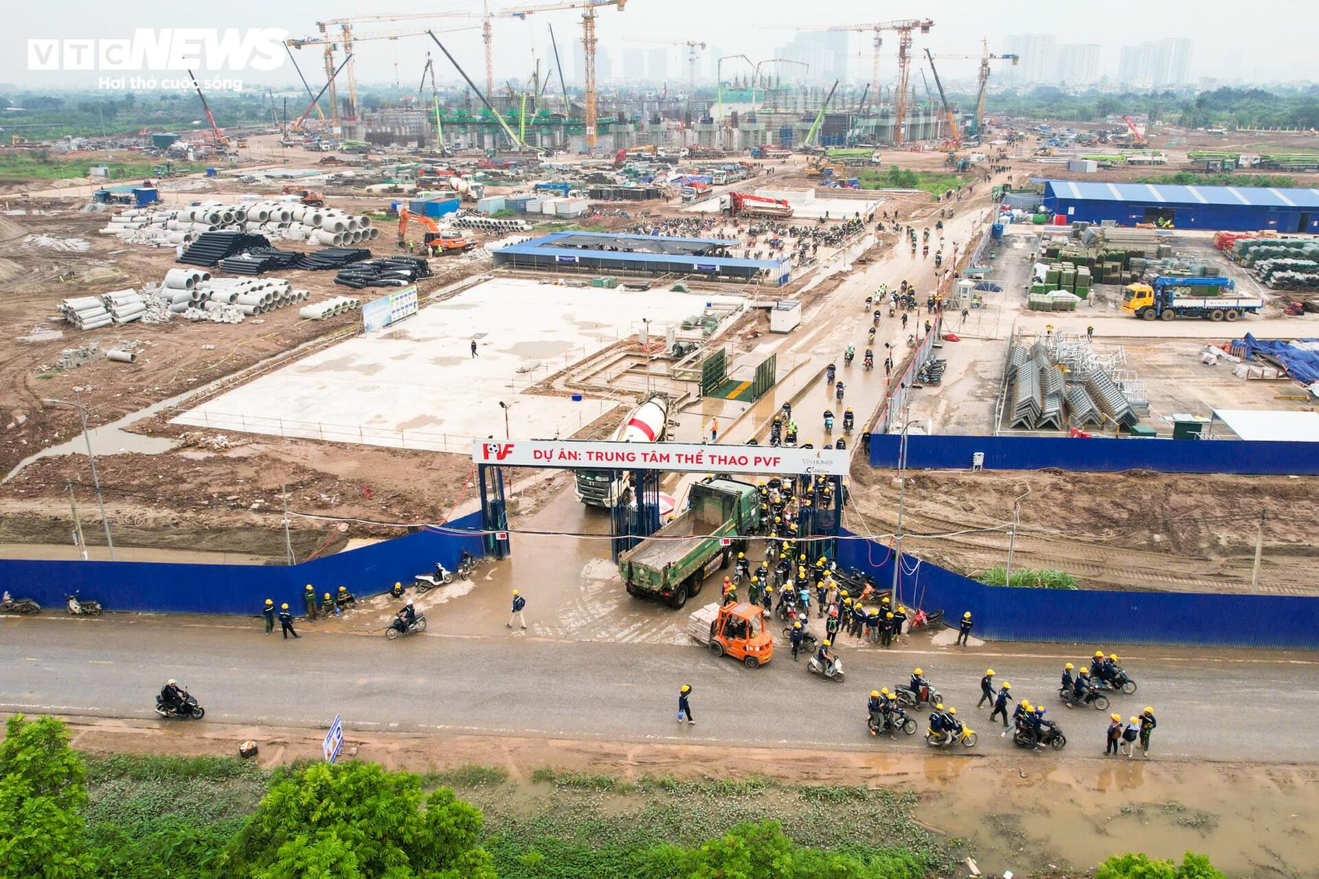 Đại công trường sân vận động 60.000 chỗ sáng đèn xuyên đêm ở Hưng Yên - 7