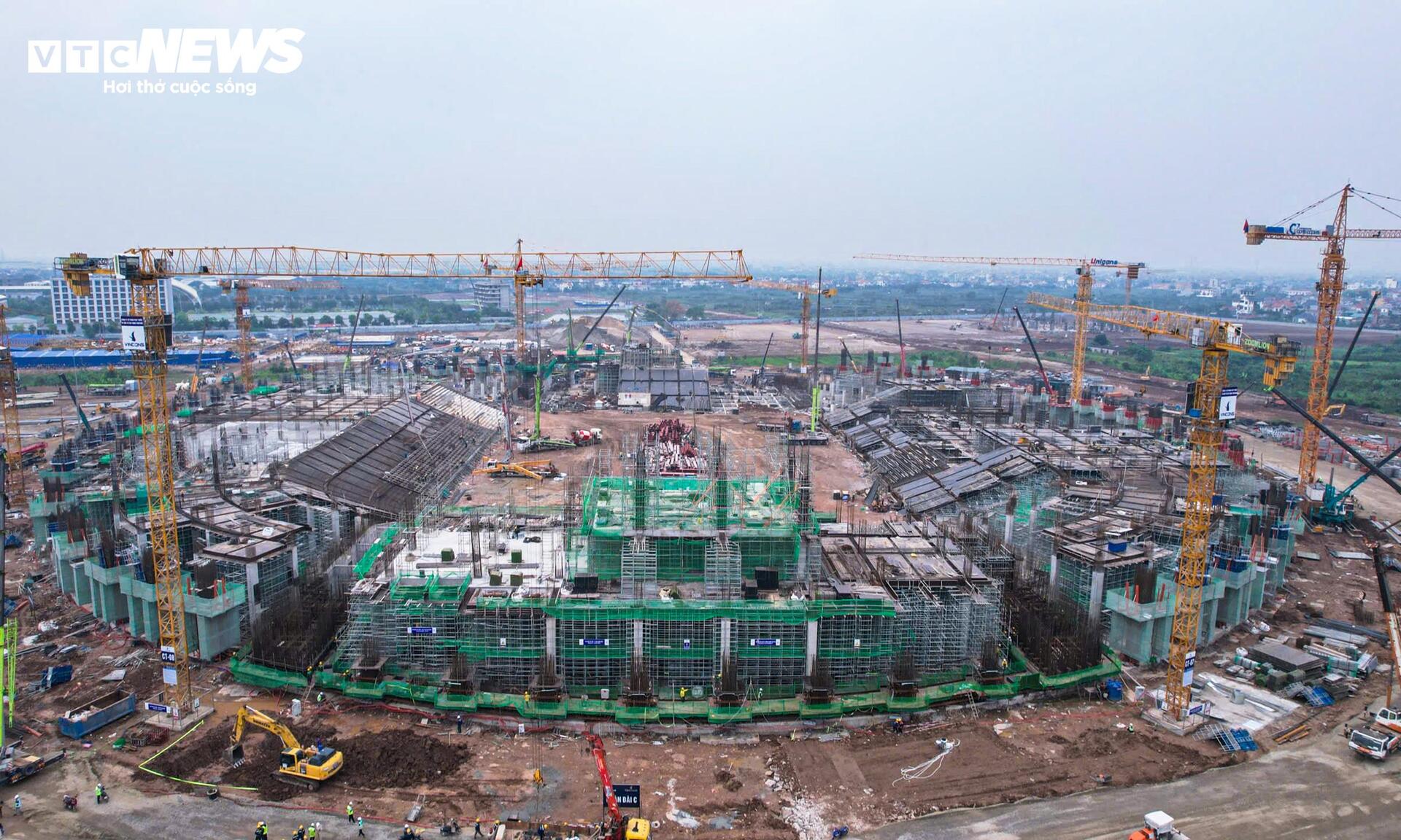 Đại công trường sân vận động 60.000 chỗ sáng đèn xuyên đêm ở Hưng Yên - 8