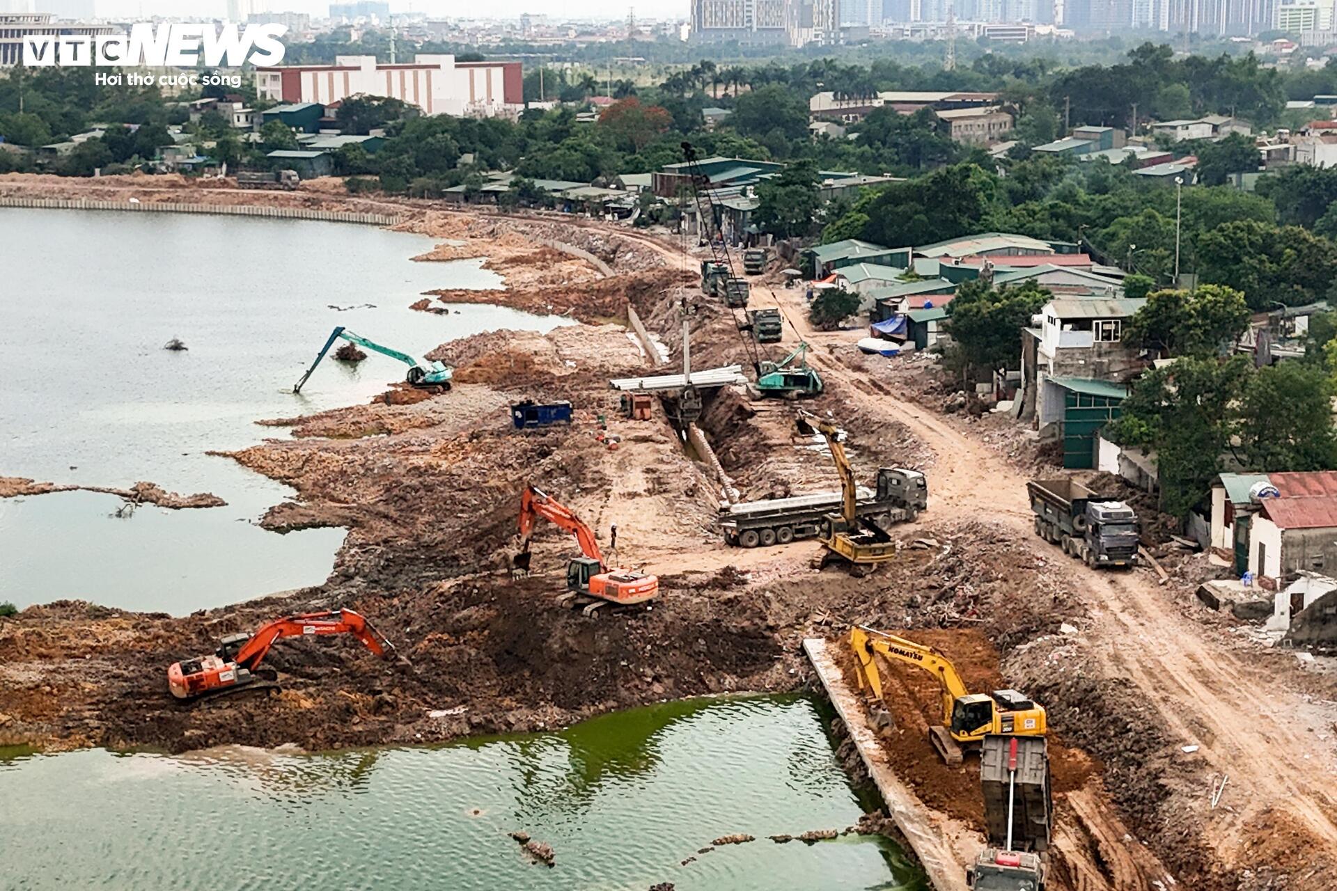 Loạt hồ điều hòa ở Hà Nội dần lộ diện trước mùa mưa - 3