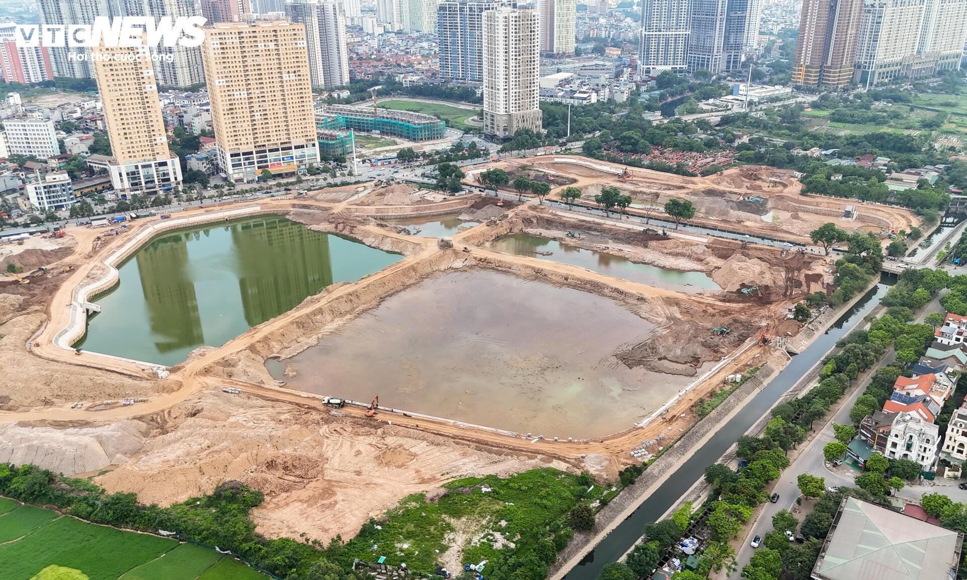 Loạt hồ điều hòa ở Hà Nội dần lộ diện trước mùa mưa - 4