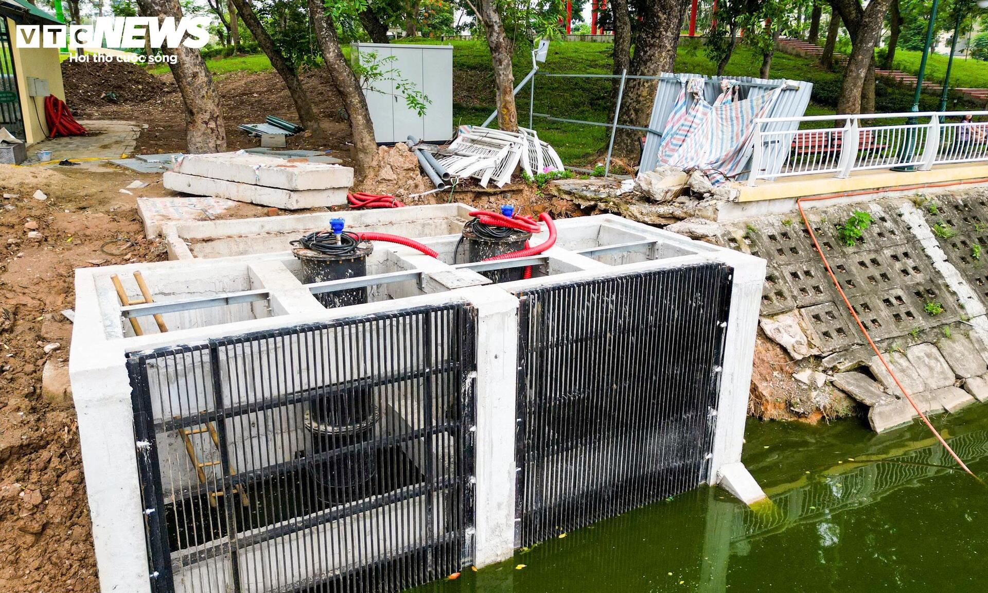 Hà Nội tăng tốc thi công các công trình chống ngập tại nhiều công viên - 13