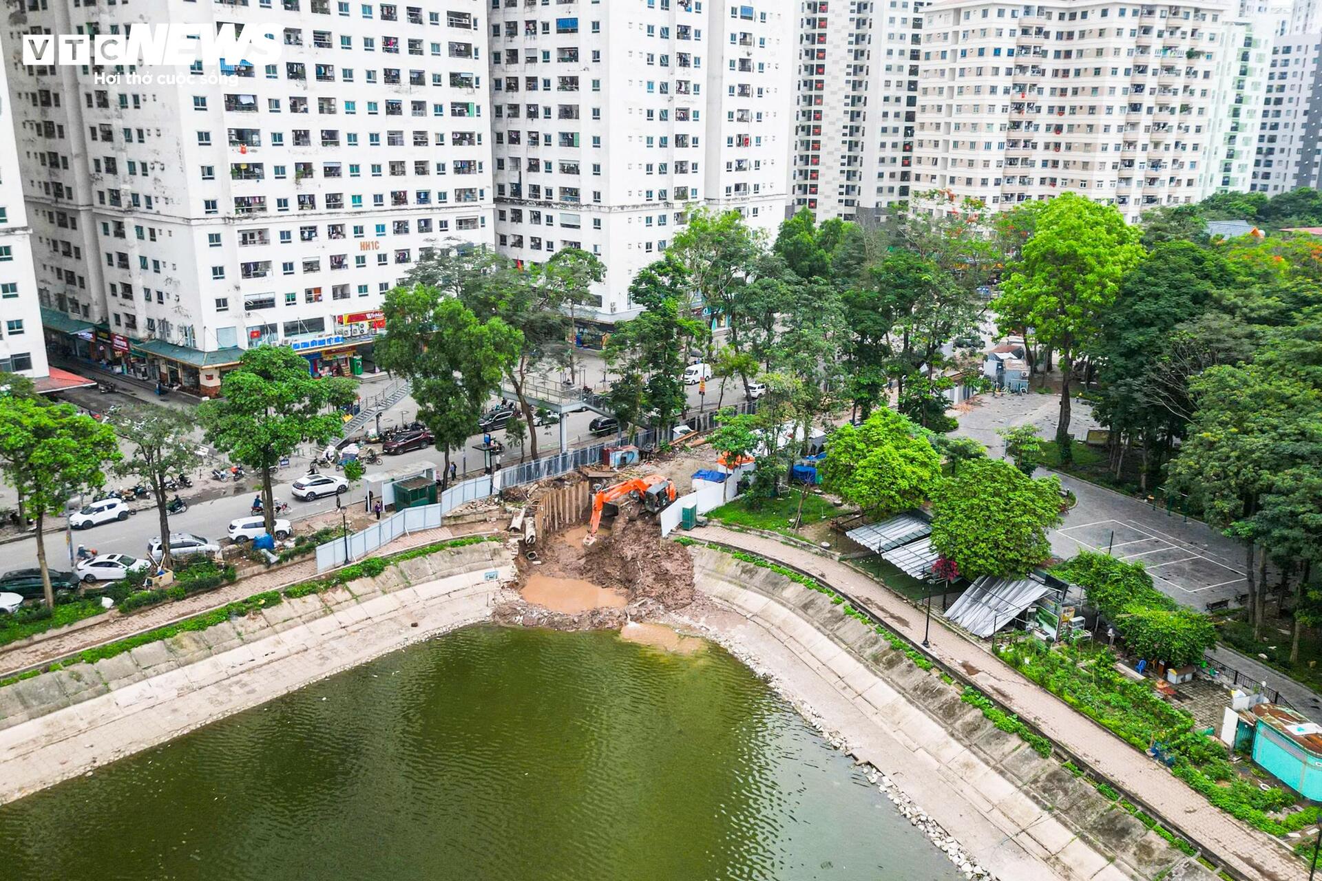 Hà Nội tăng tốc thi công các công trình chống ngập tại nhiều công viên - 3