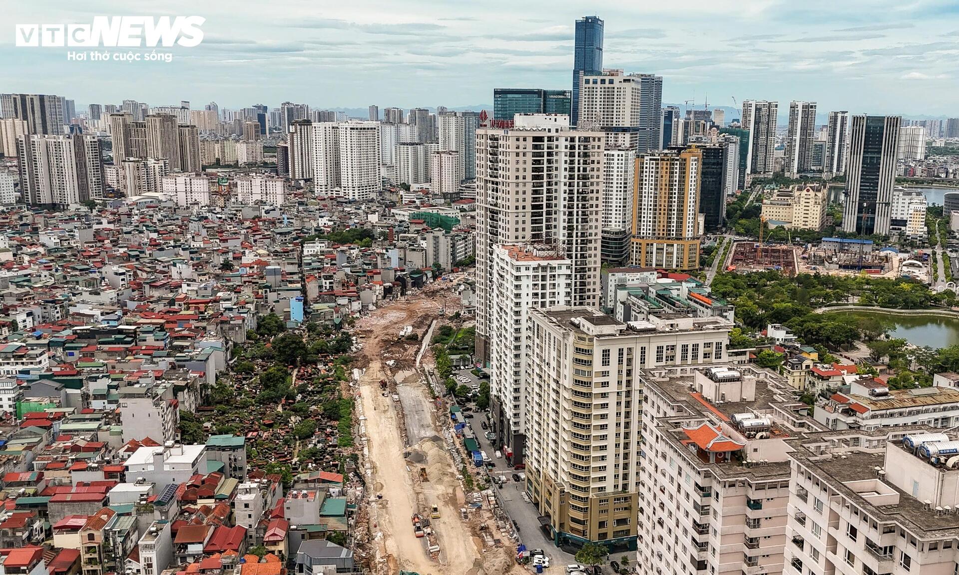 Hình hài tuyến đường Vành đai 2,5 qua Cầu Giấy sau gần 3 tháng thi công - 15