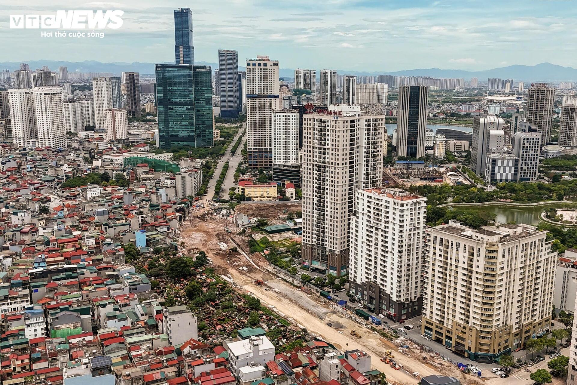 Hình hài tuyến đường Vành đai 2,5 qua Cầu Giấy sau gần 3 tháng thi công - 4