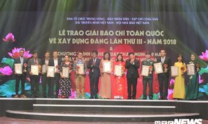 Nhiều tác phẩm báo chí xuất sắc về xây dựng Đảng được trao giải Búa liềm vàng