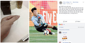 Fan nữ rao bán 750.000 đồng một sợi tóc giật được của thủ môn Tiến Dũng