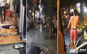 Côn đồ xông vào shop quần áo chém tới tấp hai người giữa phố cổ Hà Nội