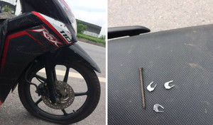 Hàng trăm phương tiện dính bẫy đinh trên cao tốc Bắc Giang – Hà Nội