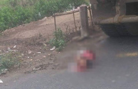 Xe máy va chạm xe tải, người đàn ông bị cán chết tại chỗ