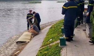 Thi thể 2 nam sinh nổi trên mặt hồ ở Hà Nội