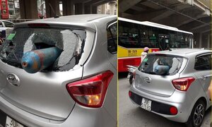 Bình khí ‘từ trên trời rơi xuống', xuyên thủng ô tô: Đại diện dự án đường sắt nói gì?