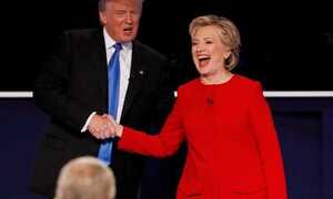 100 triệu lượt người xem Trump đấu khẩu với Clinton