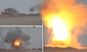 Tên lửa IS uốn lượn như rắn trước khi bắn nổ tung xe tăng do Mỹ chế tạo ở Iraq