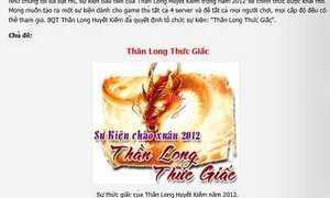 Thần Long Huyết Kiếm mở sự kiện chào năm rồng