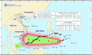 Bão số 15 suy yếu thành áp thấp nhiệt đới, bão Tembin liên tục mạnh thêm