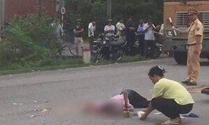 Xe container va chạm xe máy, một phụ nữ chết thảm