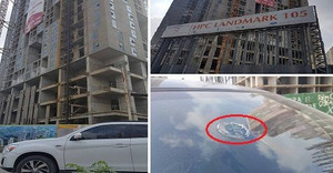 Nữ tài xế phanh dúi dụi vì viên gạch 'từ trên trời rơi xuống'