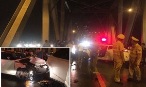 Chạy xe ngược chiều, 3 người chết thảm trên cầu Chương Dương