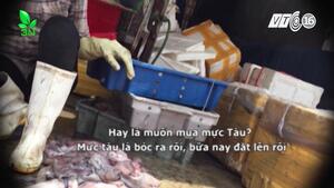 Hãi hùng cảnh mực thối siêu rẻ tràn ngập chợ đầu mối ở Thủ đô