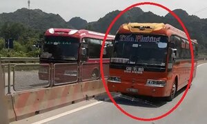 Truy tìm tài xế xe khách chạy ngược chiều trên quốc lộ 1A