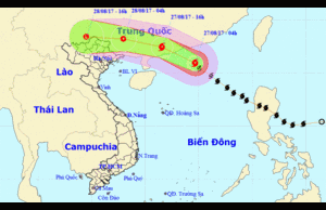 Trưa nay, bão số 7 giật cấp 10 đi vào đất liền Trung Quốc
