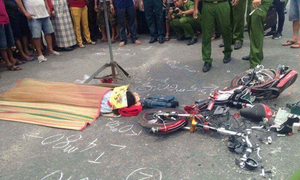 Xe tải va chạm xe đạp điện, nữ sinh lớp 8 chết trên đường đi học về