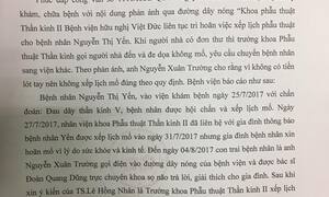 Bệnh nhân 'tố' bị chậm phẫu thuật vì không có tiền lót tay: Bệnh viện Việt Đức lên tiếng