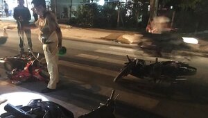 Gây tai nạn liên hoàn, tài xế lấy xe bỏ chạy nhưng bất thành